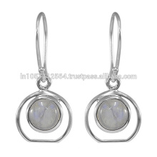 2017 Dernières boucles d&#39;oreilles en argent sterling Rainbow Gemstone Silver Earrings en ligne